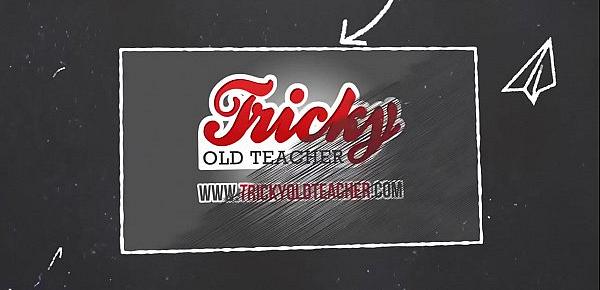  Tricky old teacher cutie uses tongue to get education